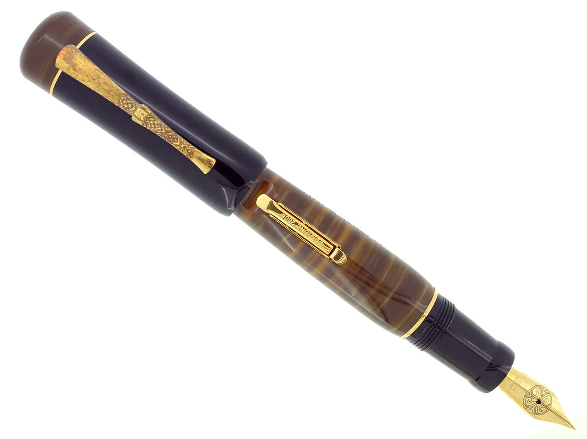 2006 DELTA INDIOS SPECIAL LIMITED EDITION STERLING VERMEIL 18K OM NIB INDIGENOUS PEOPLE COLLECTION FOUNTAIN PEN