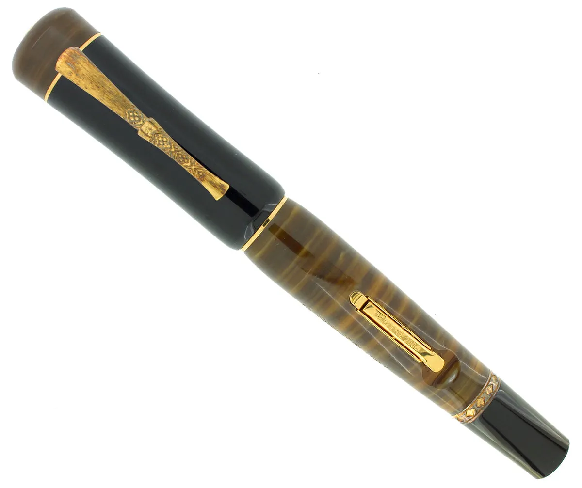 2006 DELTA INDIOS SPECIAL LIMITED EDITION STERLING VERMEIL 18K OM NIB INDIGENOUS PEOPLE COLLECTION FOUNTAIN PEN