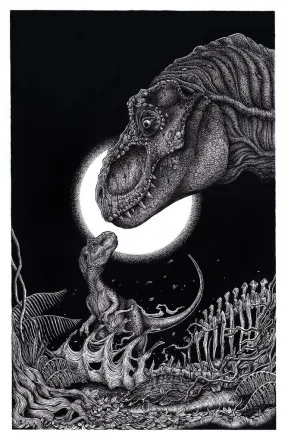 A Tribute to Stan Winston Jurassic Park Giclee Print by Liam Atkin