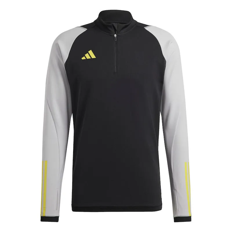 ADIDAS TIRO 23 COMPETITION TRAINING TOP BLACK TEAM LIGHT GREY IMPACT YELLOW