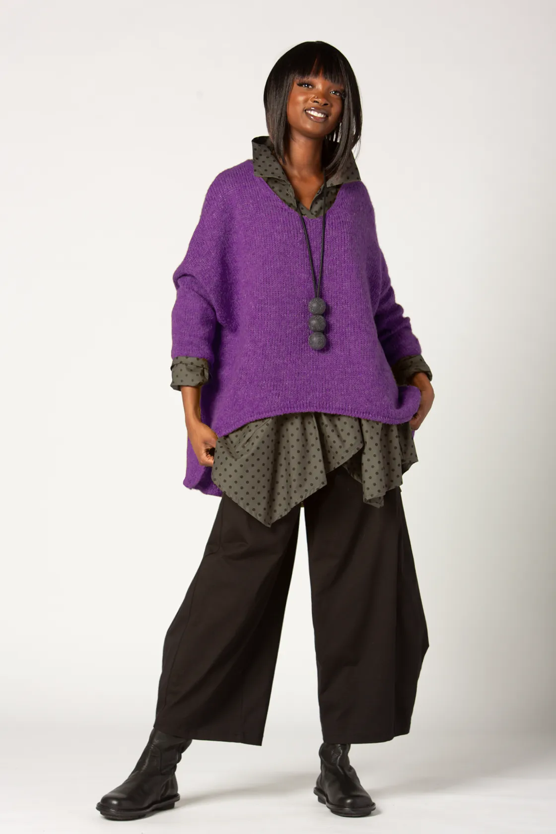 ALEMBIKA Claudia Sweater in Purple