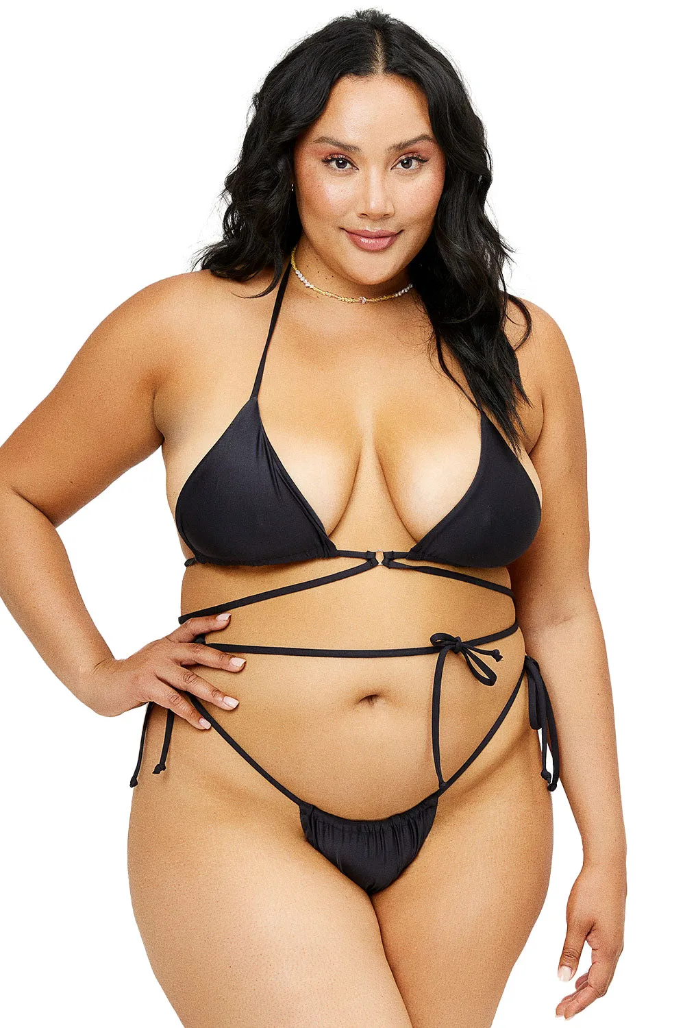 Alo x Frankies Bikinis Tia Bottom - Black