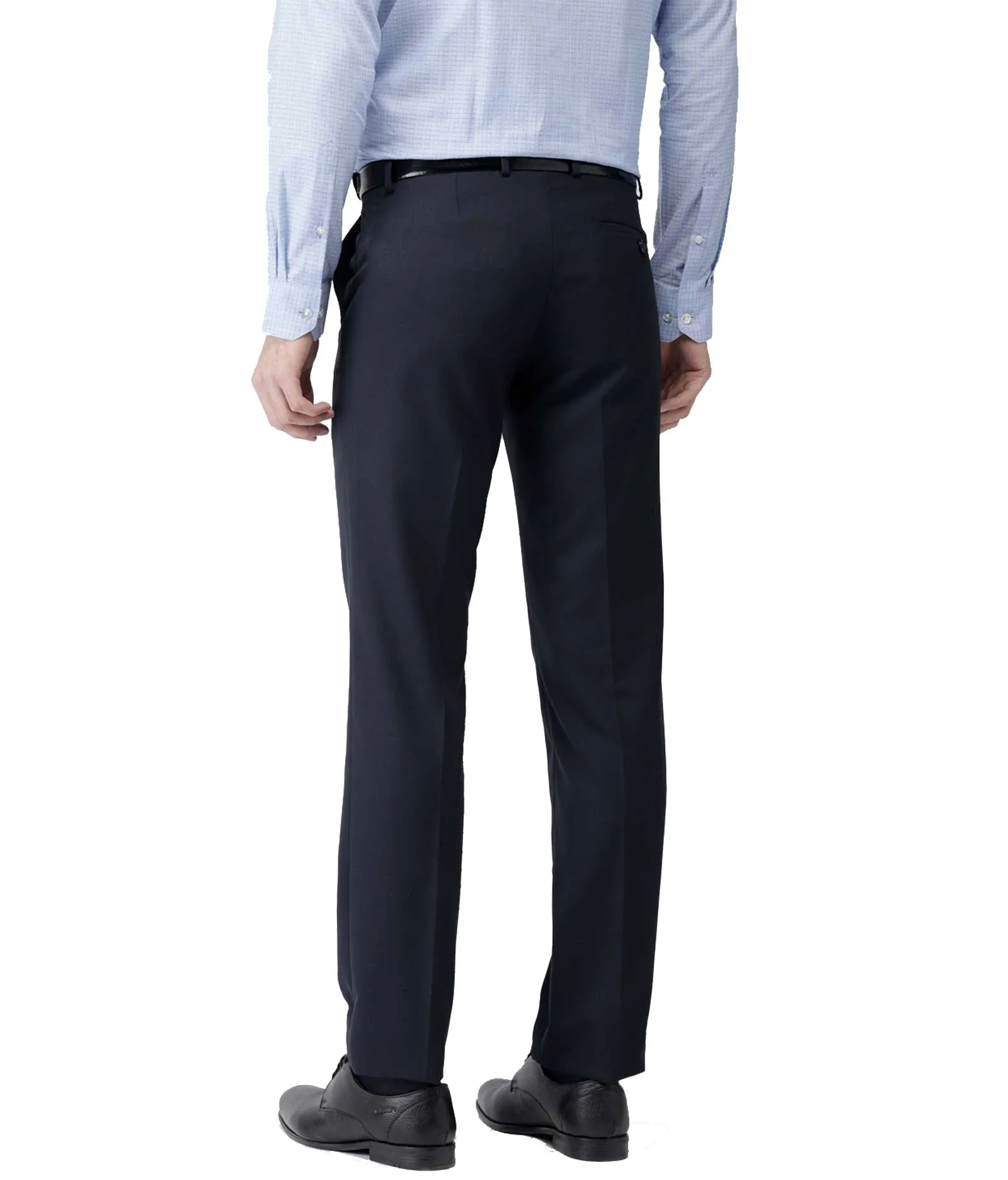 American-Elm Navy Blue Slim Fit Cotton Formal Trouser for Men | Formal pant for men