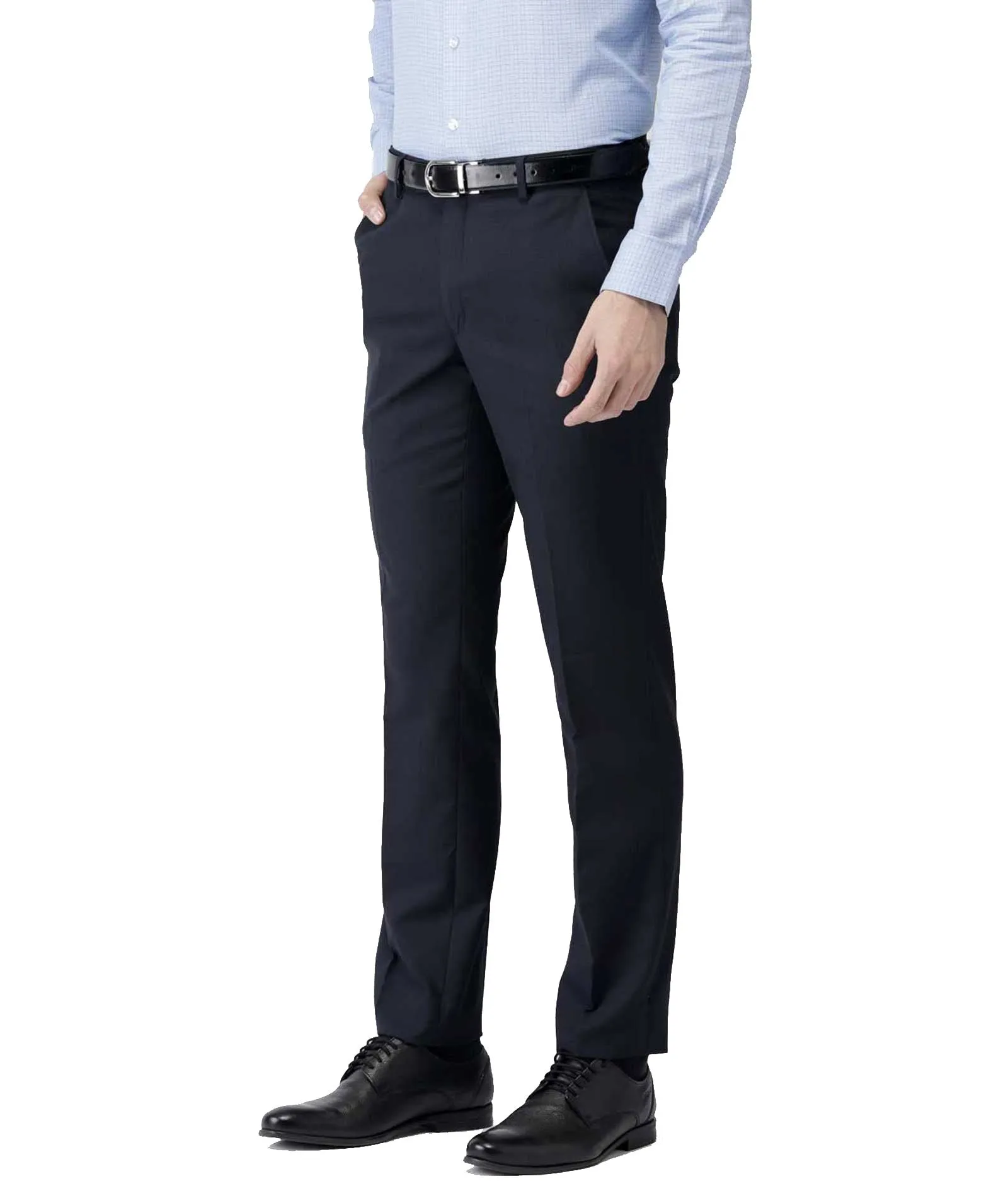 American-Elm Navy Blue Slim Fit Cotton Formal Trouser for Men | Formal pant for men