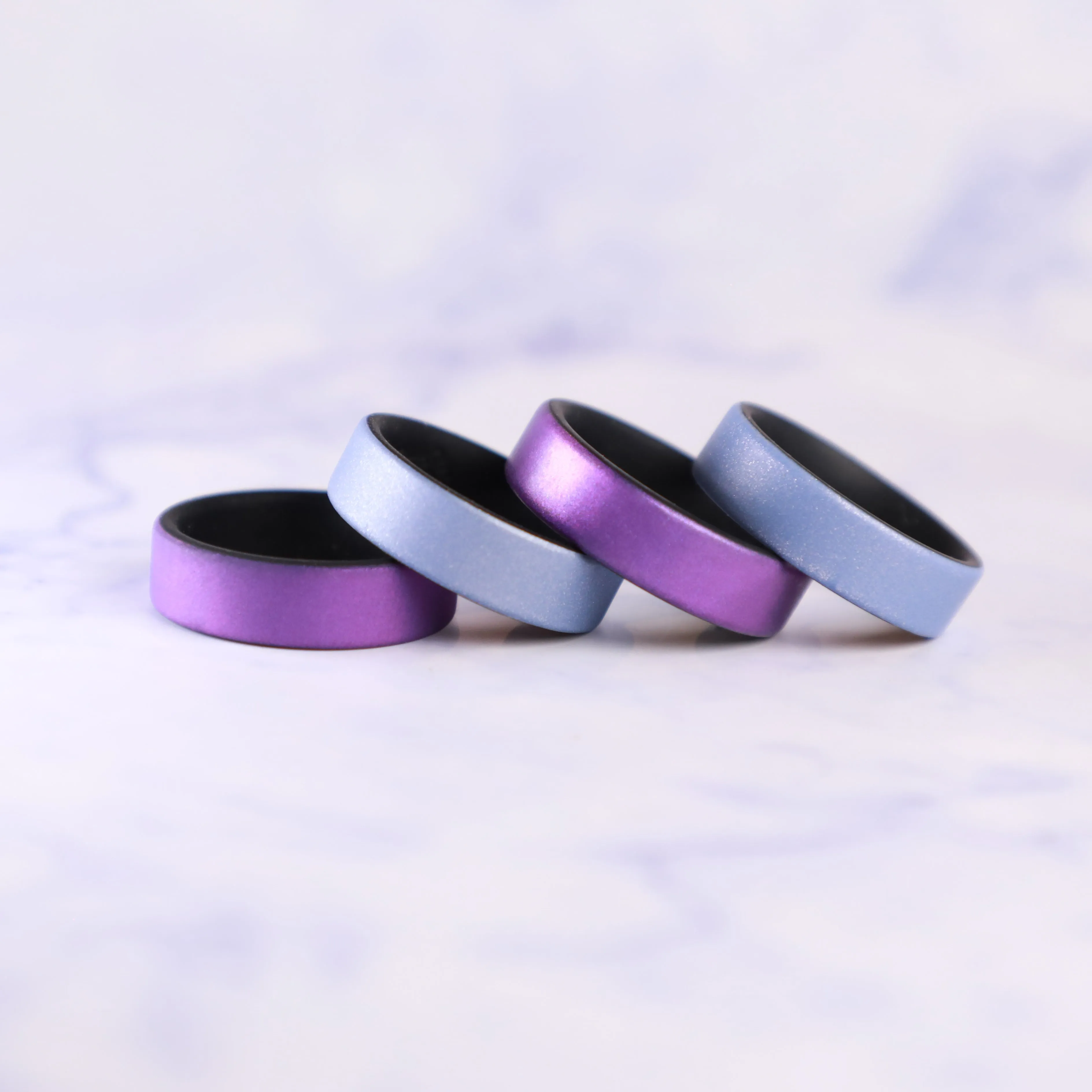 Amethyst Purple Dual Layer Breathable Silicone Ring