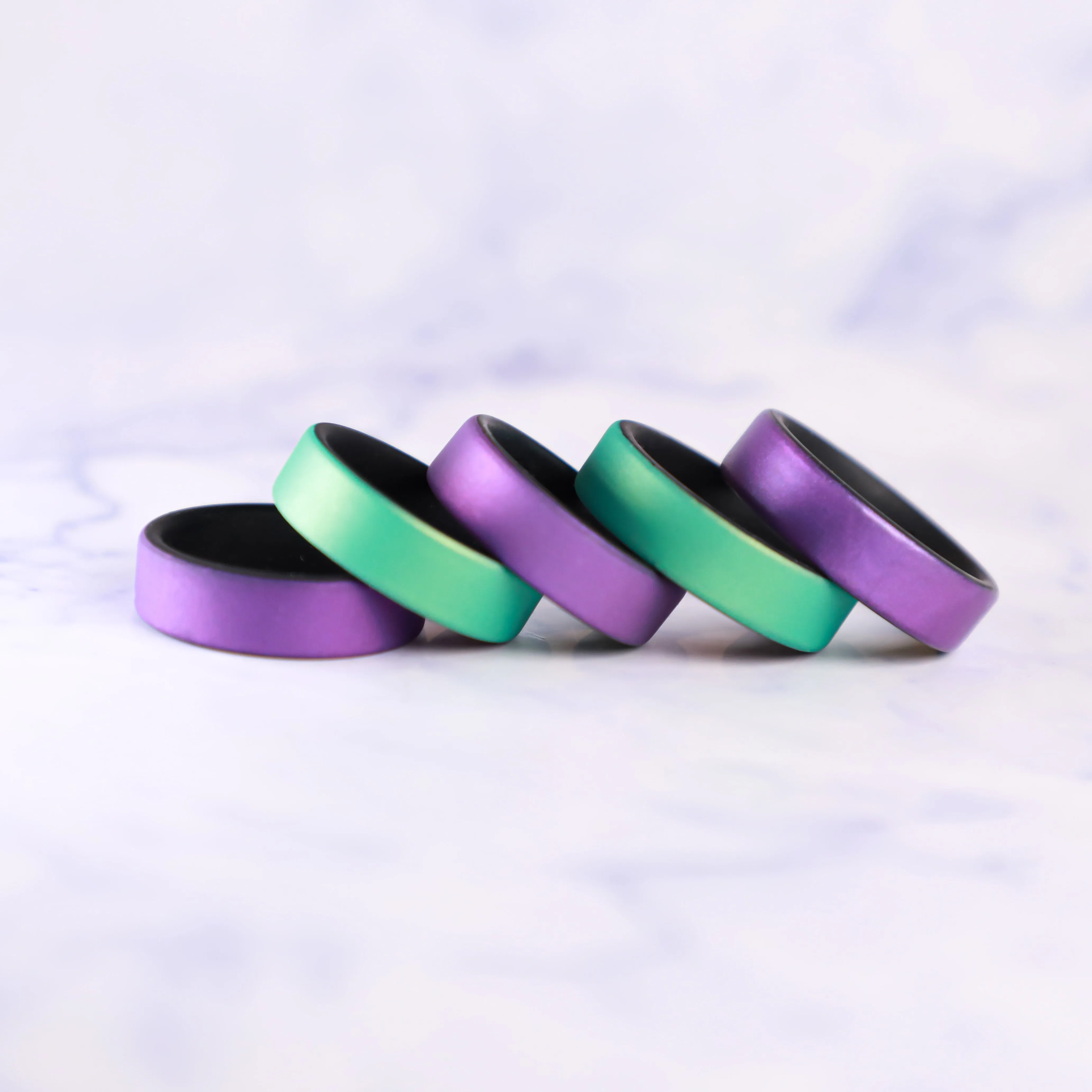 Amethyst Purple Dual Layer Breathable Silicone Ring