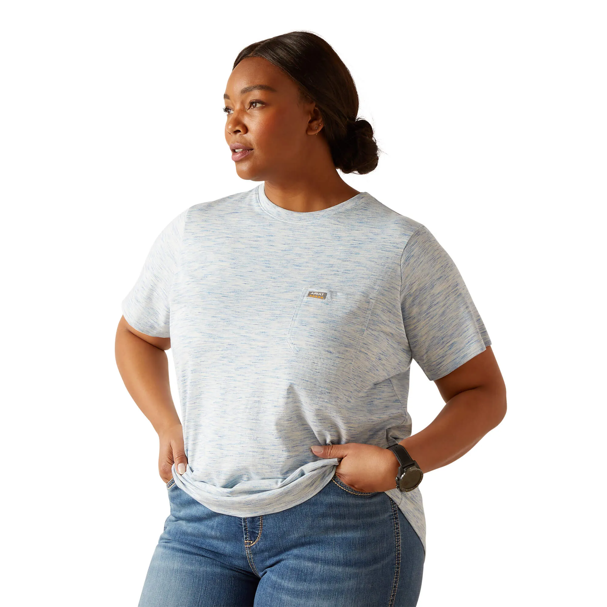 Ariat Space Dye Blue Rebar Women's T-Shirt