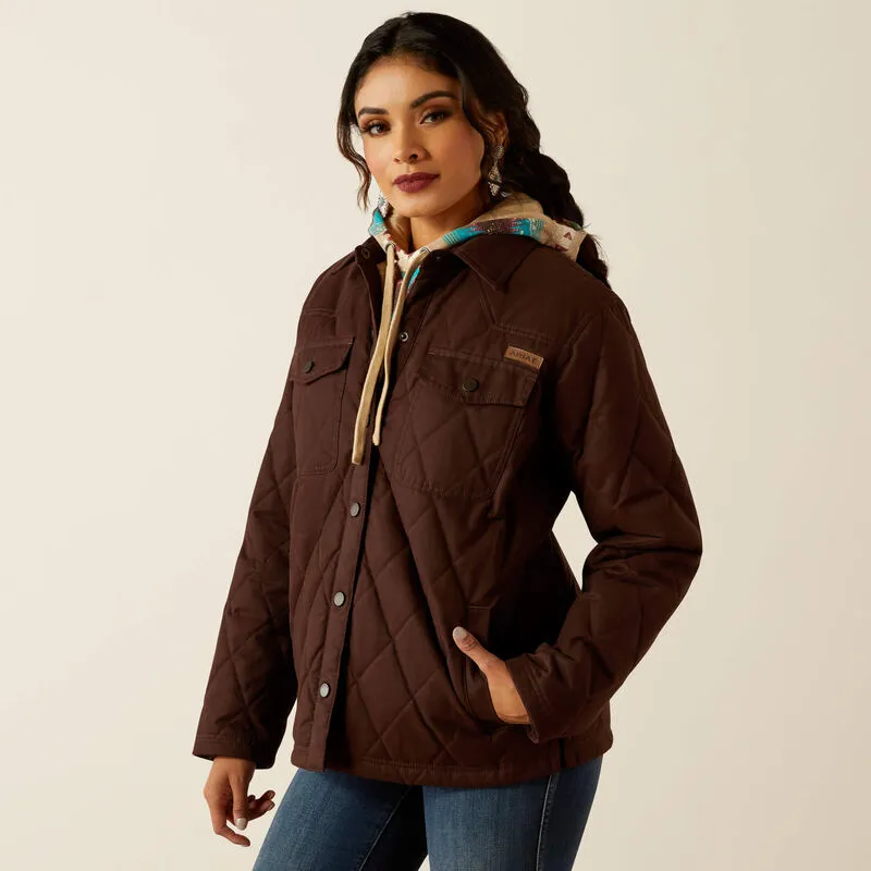 Ariat Women's Grizzly Quilted Barn Jacket - Mole - 10052401