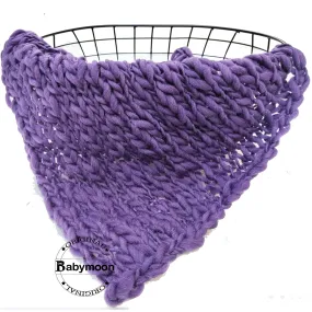 Babymoon Handspun Layer Basket Filler Baby Photography Blanket - Purple