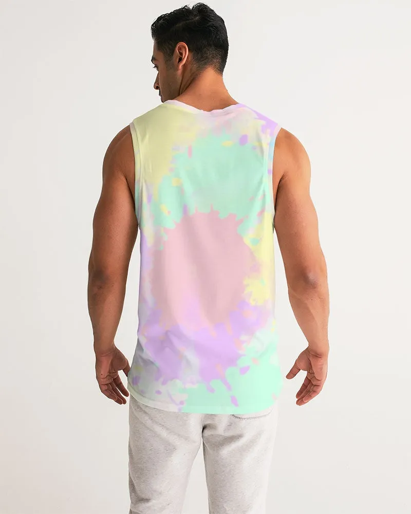 Banana Mint Candy Explosion Tie Dye Men's Sports Tank