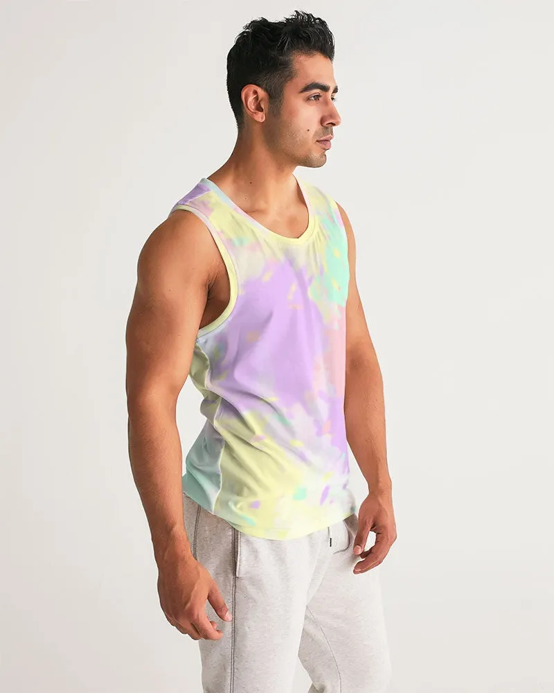 Banana Mint Candy Explosion Tie Dye Men's Sports Tank