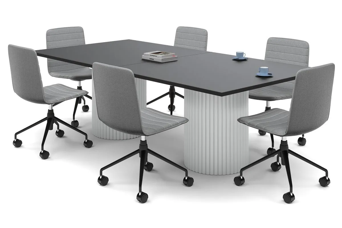 Baobab Circular Base Boardroom Rectangle Table [2400L x 1200W]