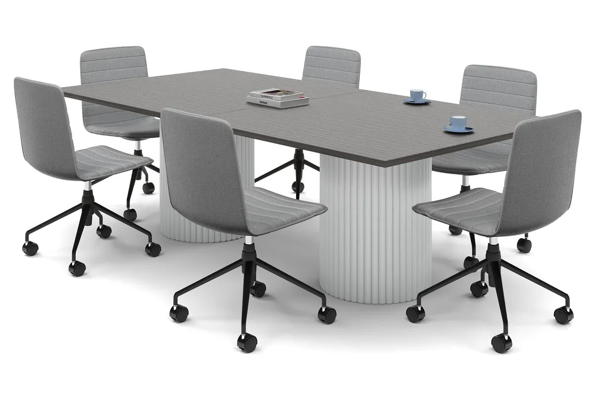 Baobab Circular Base Boardroom Rectangle Table [2400L x 1200W]