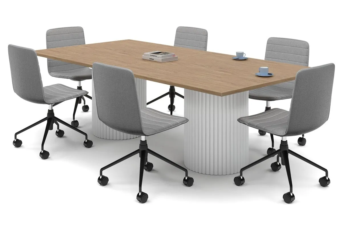 Baobab Circular Base Boardroom Rectangle Table [2400L x 1200W]