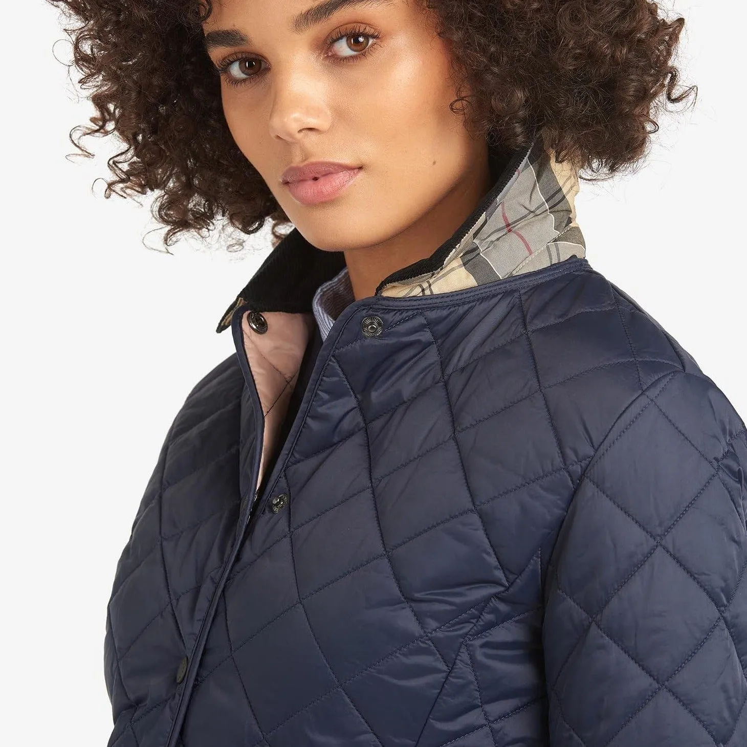 Barbour Deveron Quilted Jacket in Navy