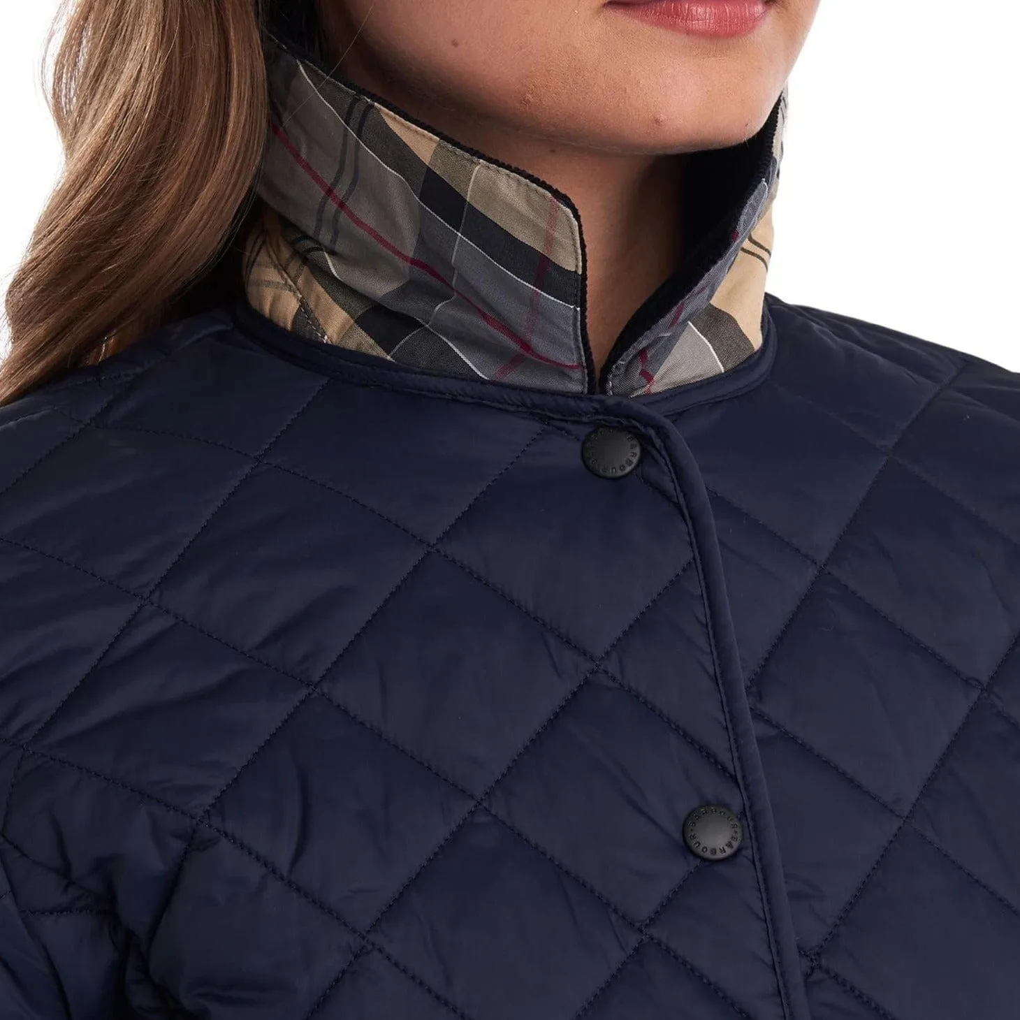 Barbour Deveron Quilted Jacket in Navy