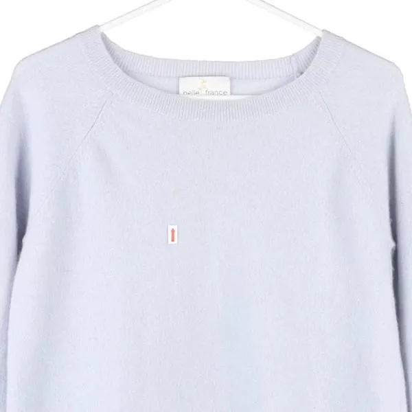 Belle France Jumper - Medium Blue Cashmere