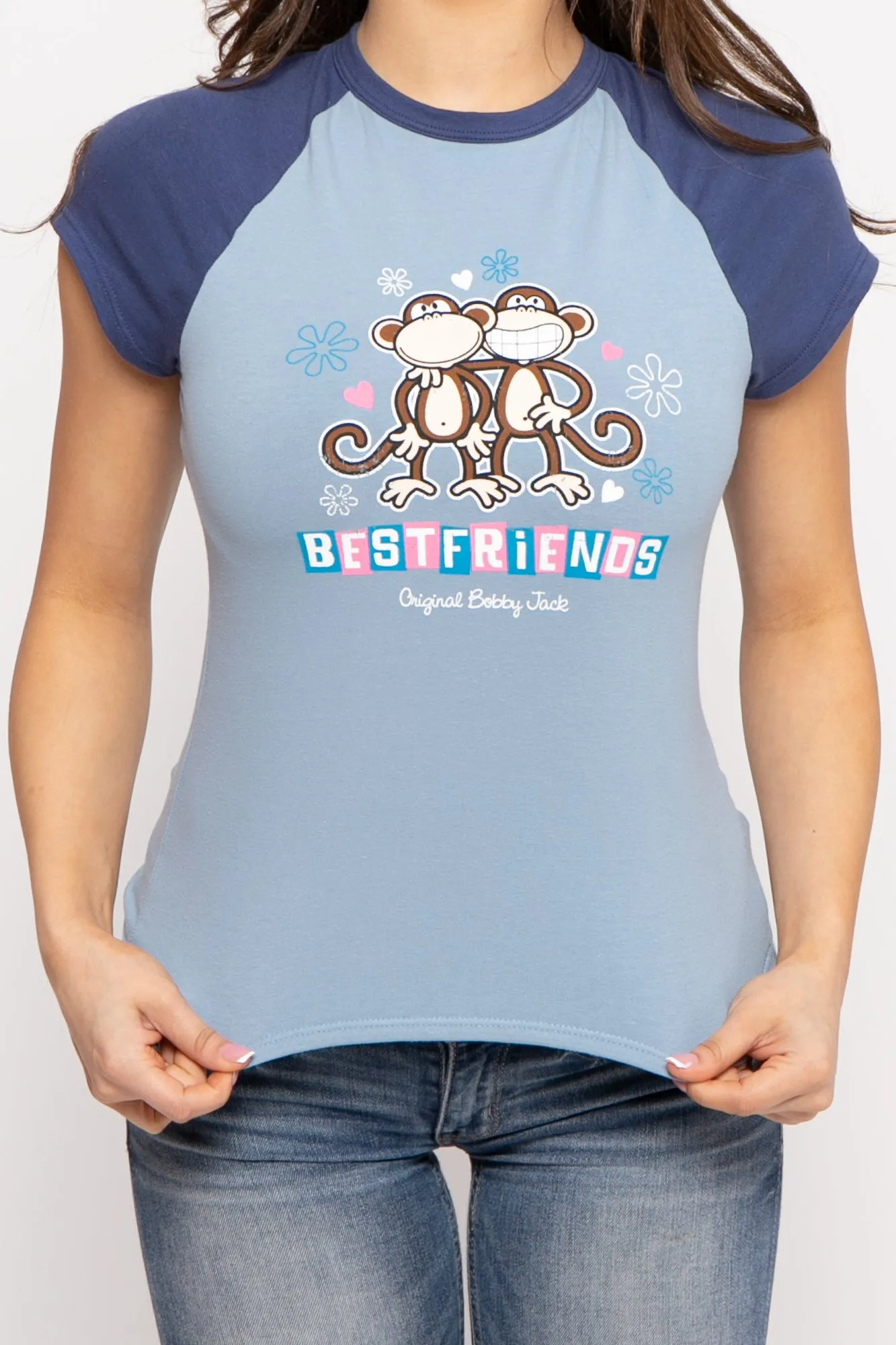 Best Friends - Bobby Jack Raglan Top - Blue