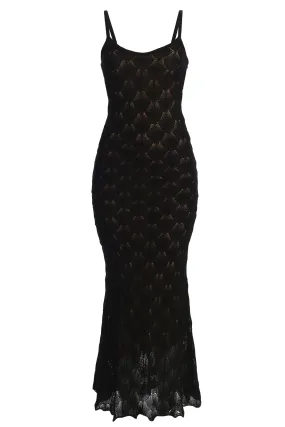 Black Gabriela Knit Maxi Dress