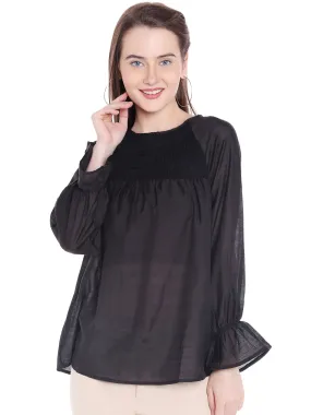 Black Polyester Top