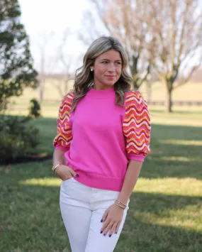 Blushing Rose Knit Top