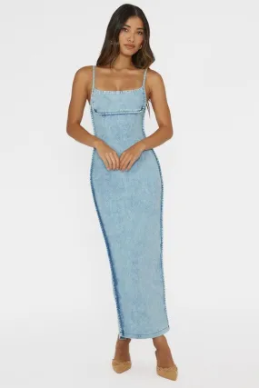 Bodycon Maxi Denim Dress