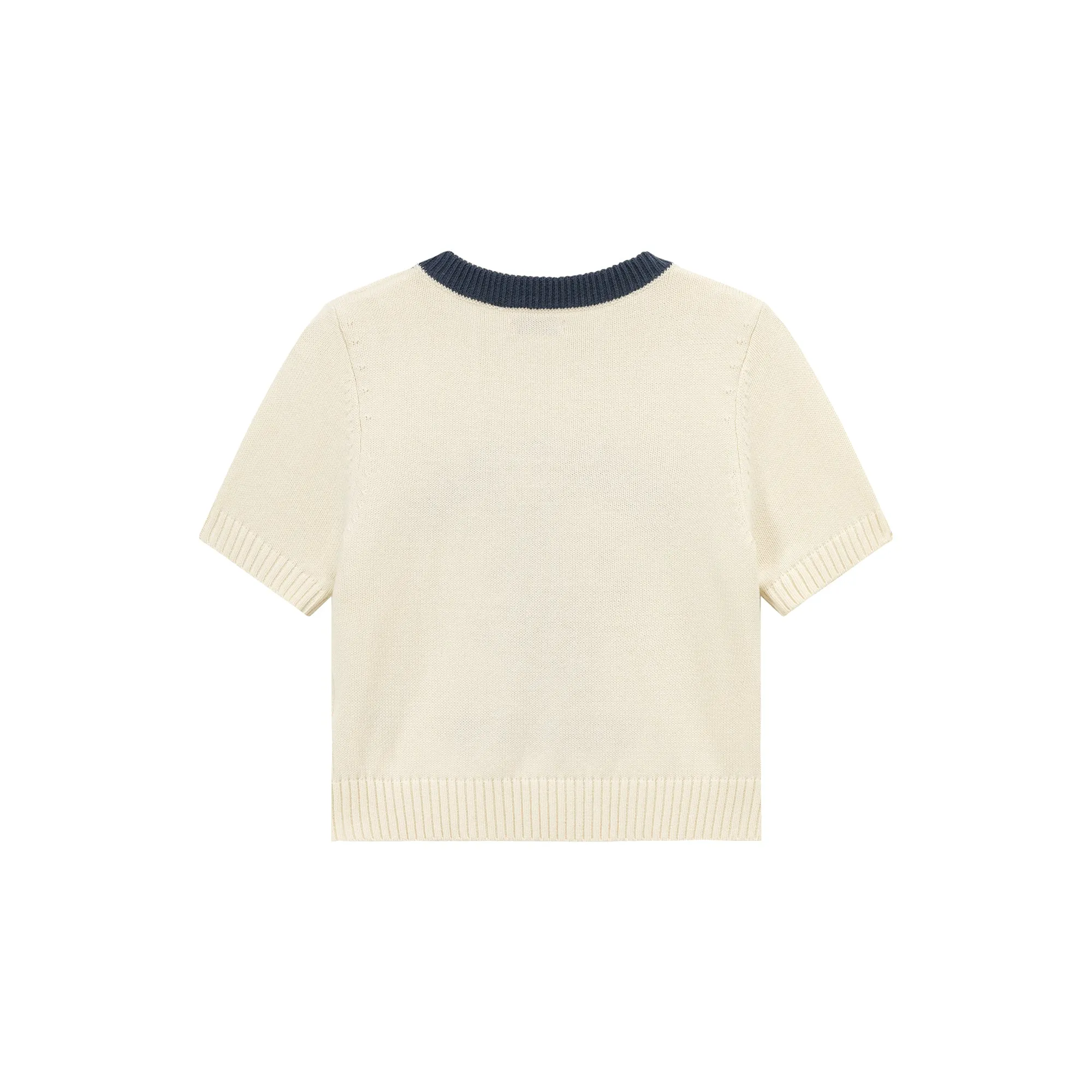 Bunny Club Character Crop Knit Sweater