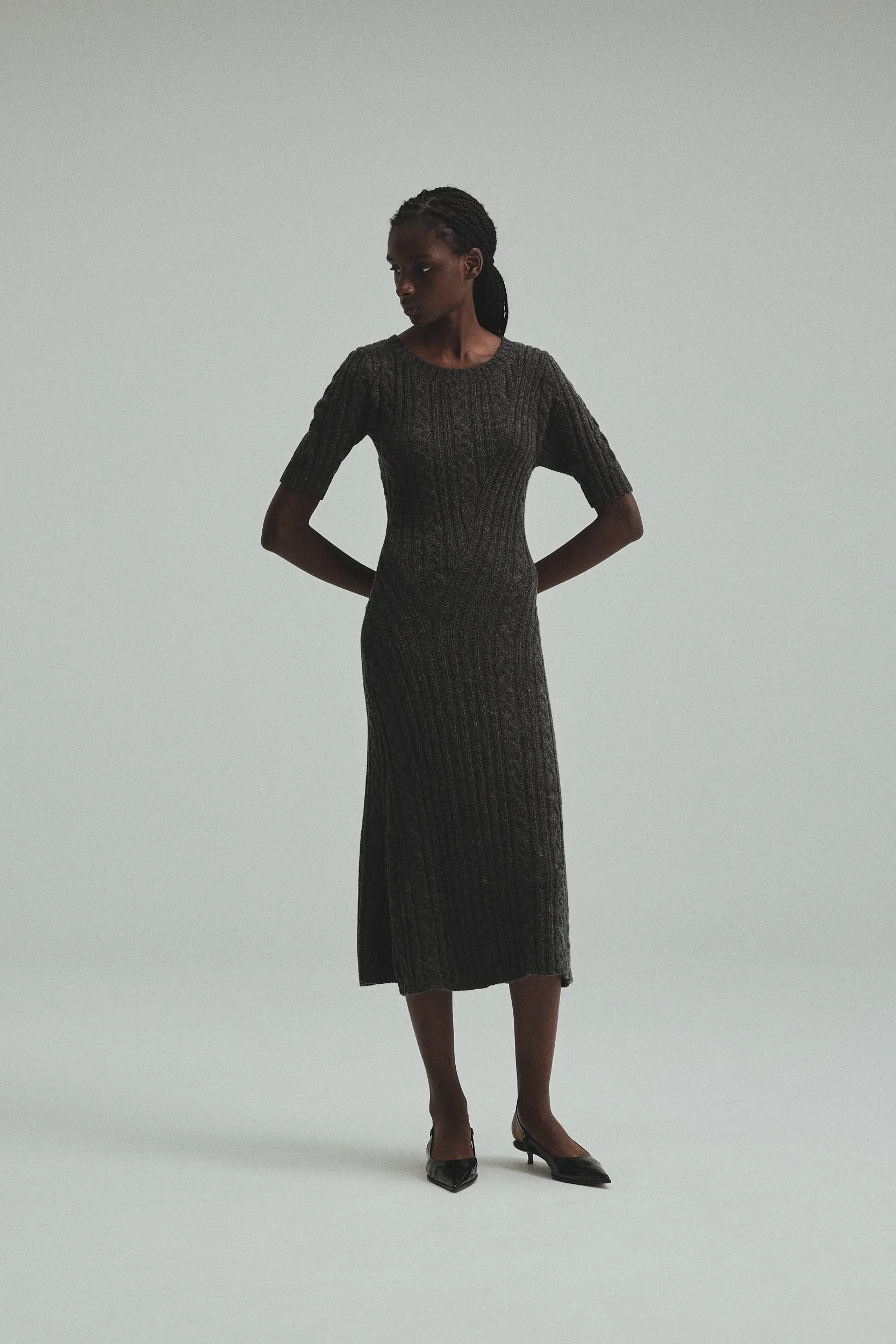 Cable knit Dress