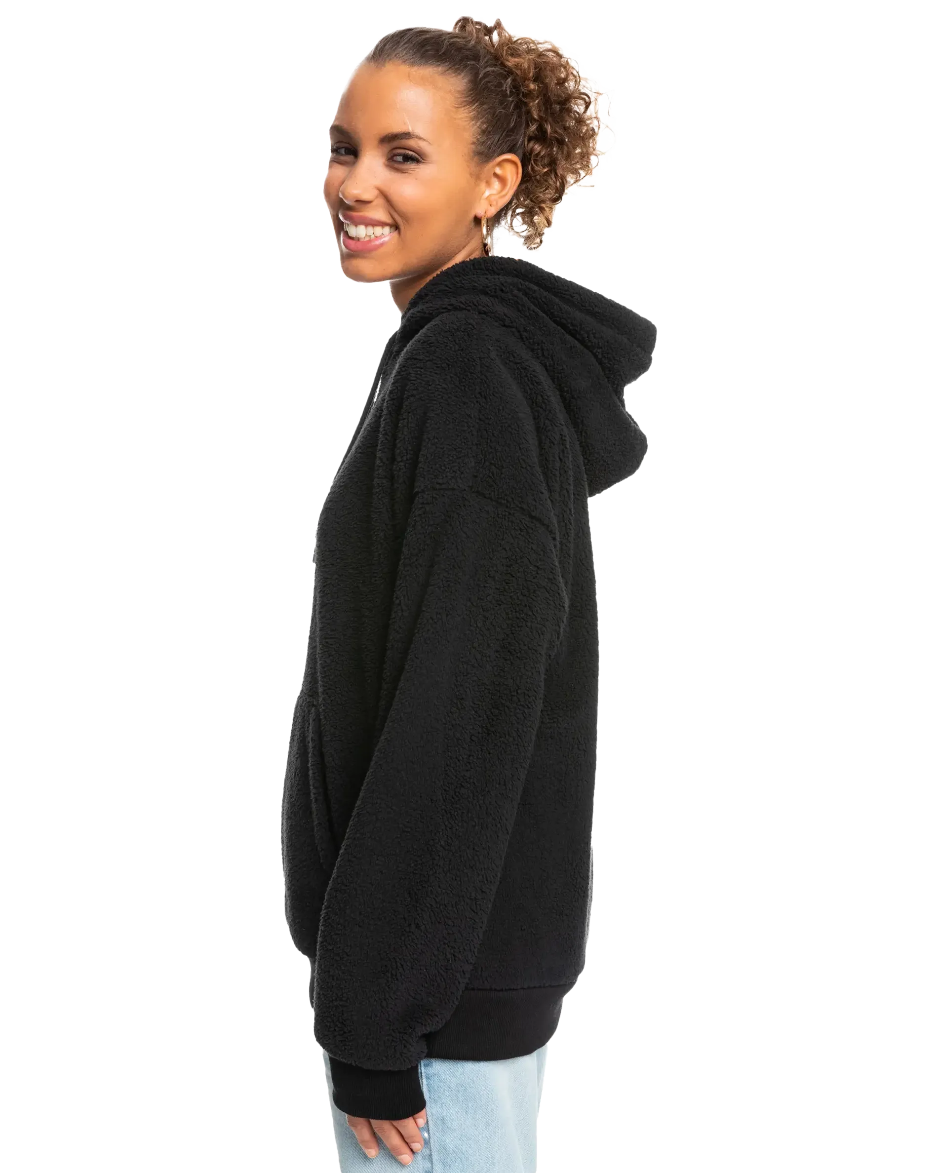 Call Me Hooded Fleece Jacket in Anthracite