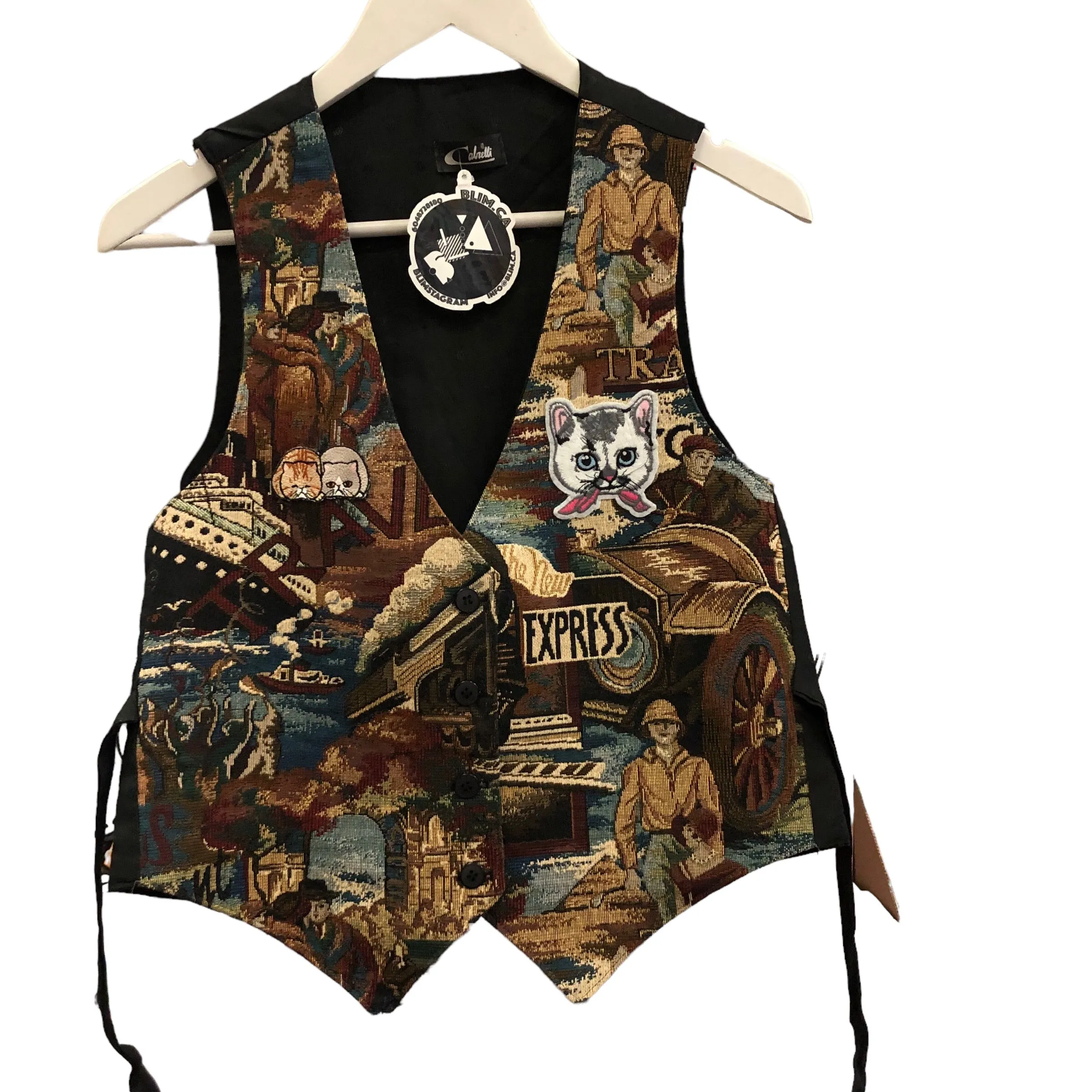 Cat Duck Tapestry Vest