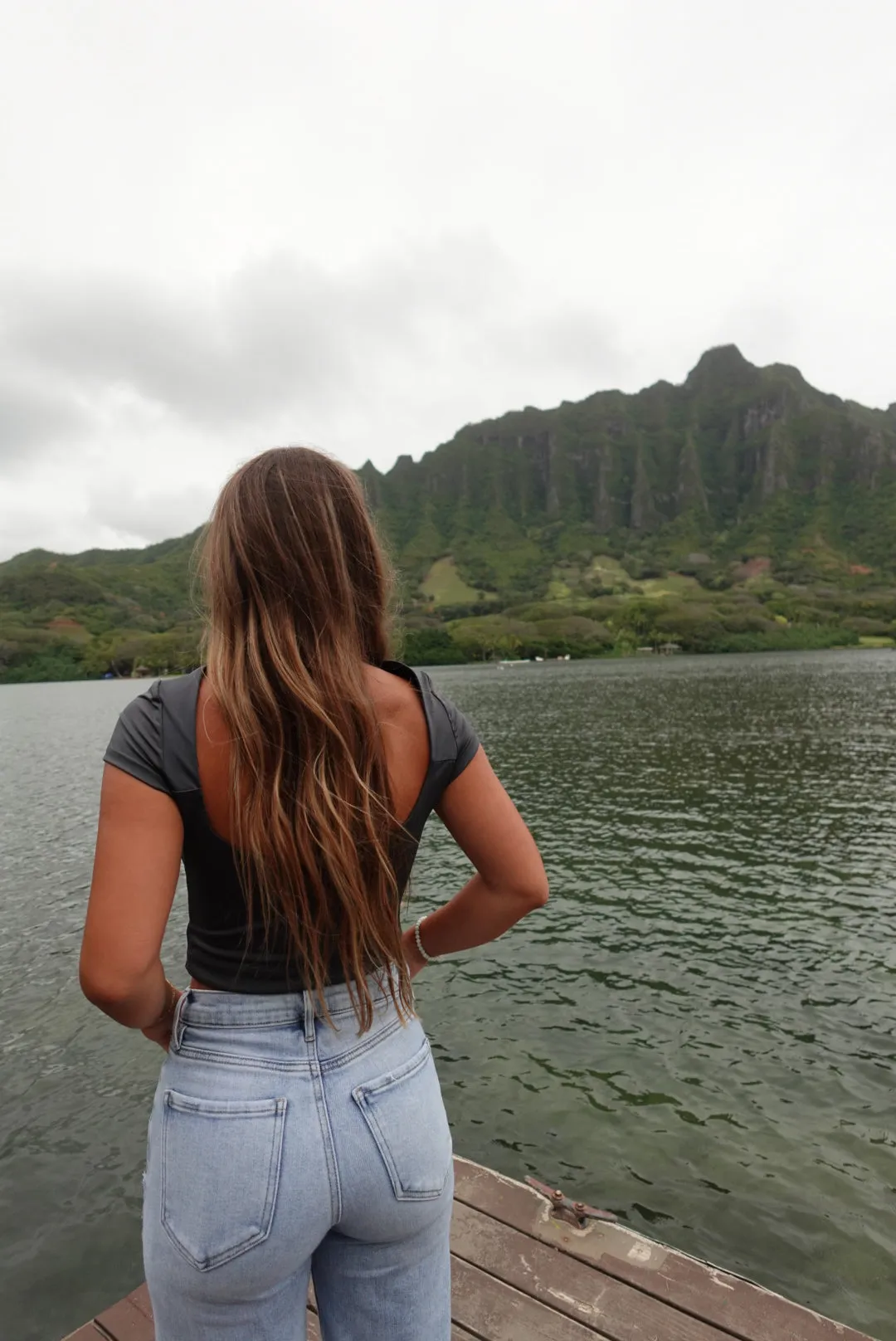 Charcoal Backless Top