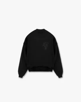 Cherub Initial Sweater - Jet Black