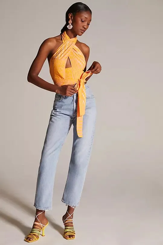 Citrus Knit Halter Top