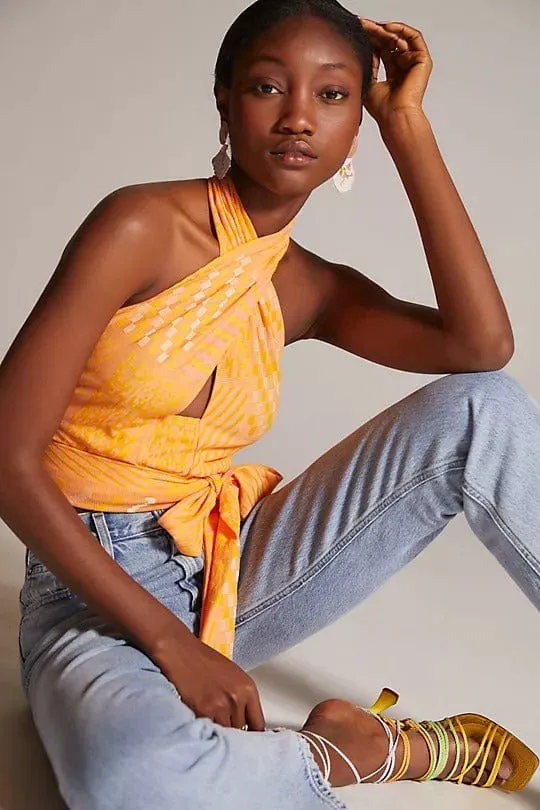 Citrus Knit Halter Top