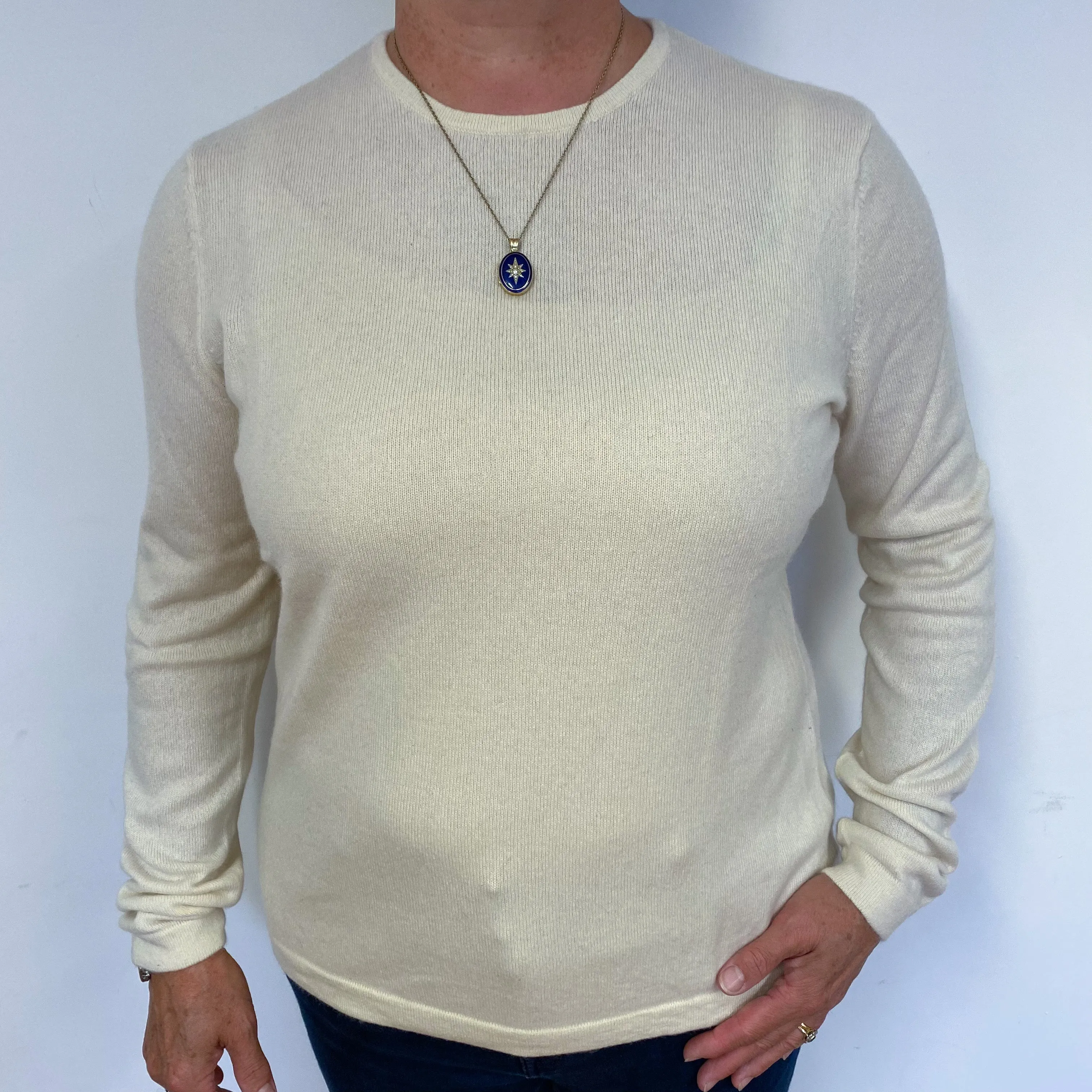 Clotted Cream Cashmere Crew Neck Jumper