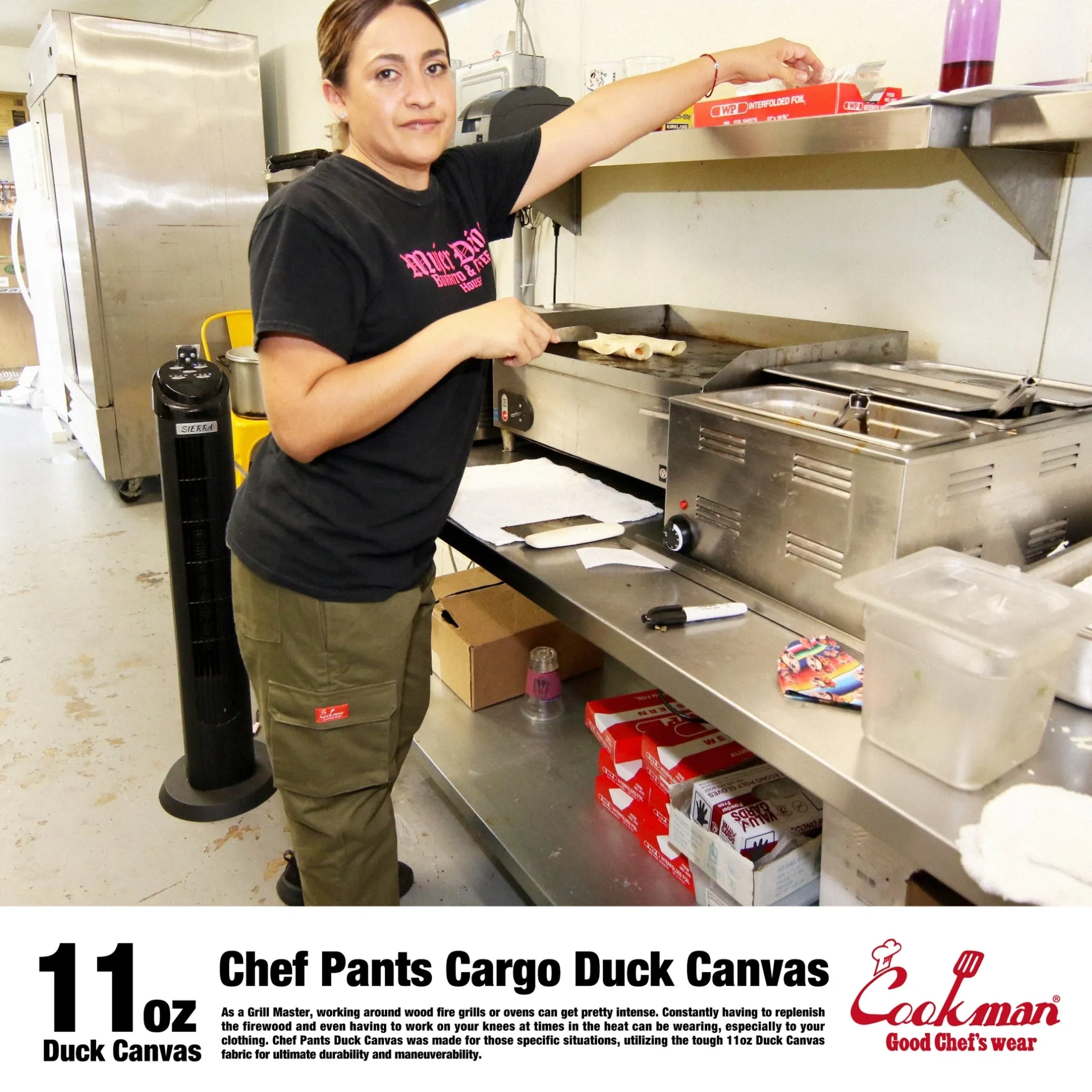 Cookman Chef Pants Cargo - Duck Canvas : Olive