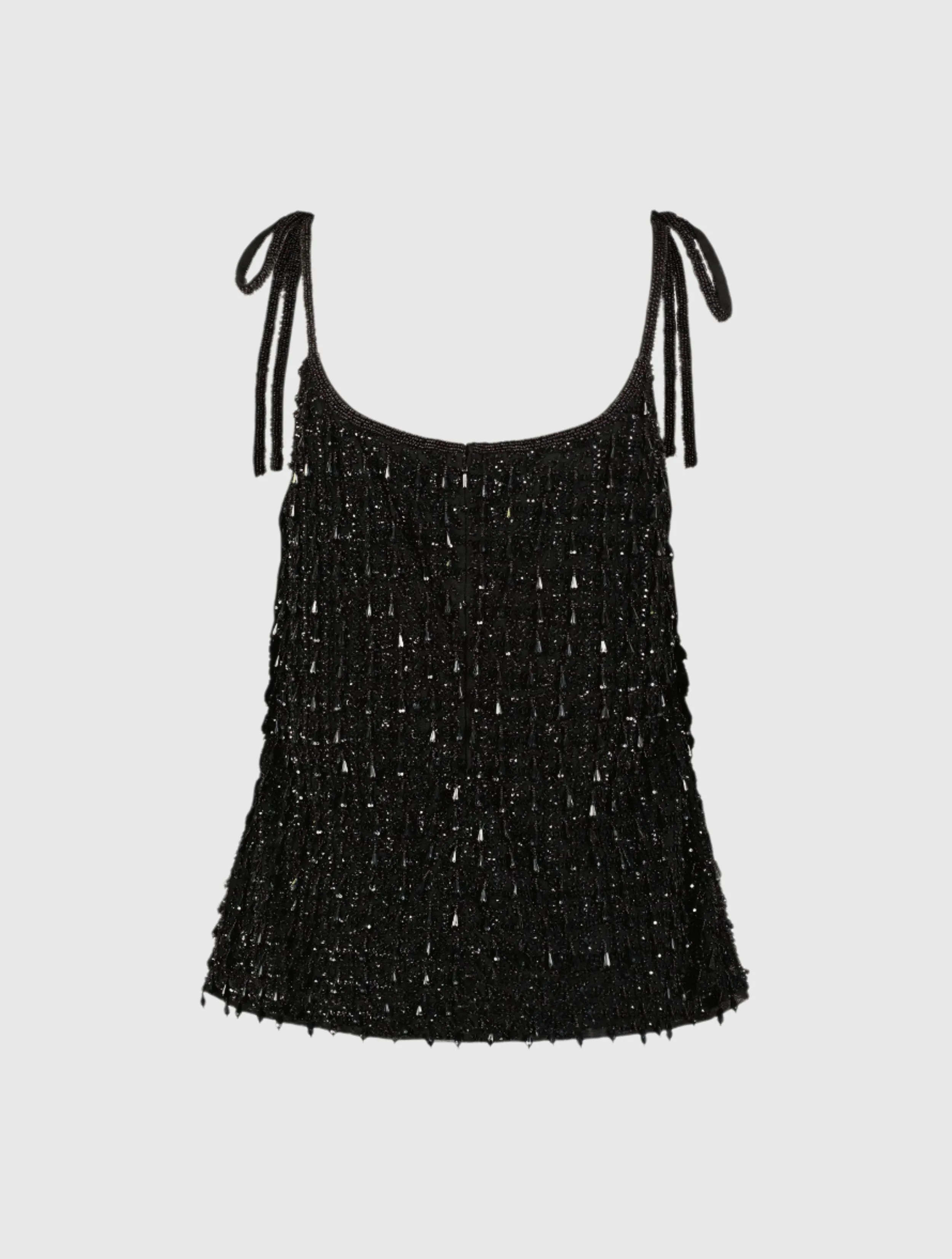 Crystal Embellished Soft Tie Cami Top