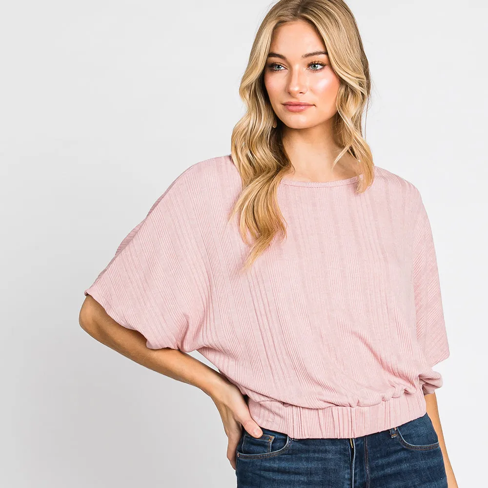 Dolman Attraction Ribbed Top