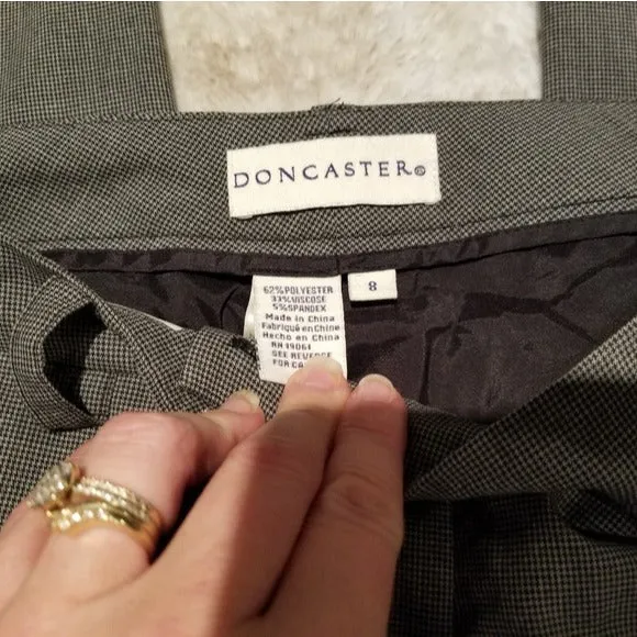 Doncaster Higher Waisted Tweed Like Dress Pants Size 8