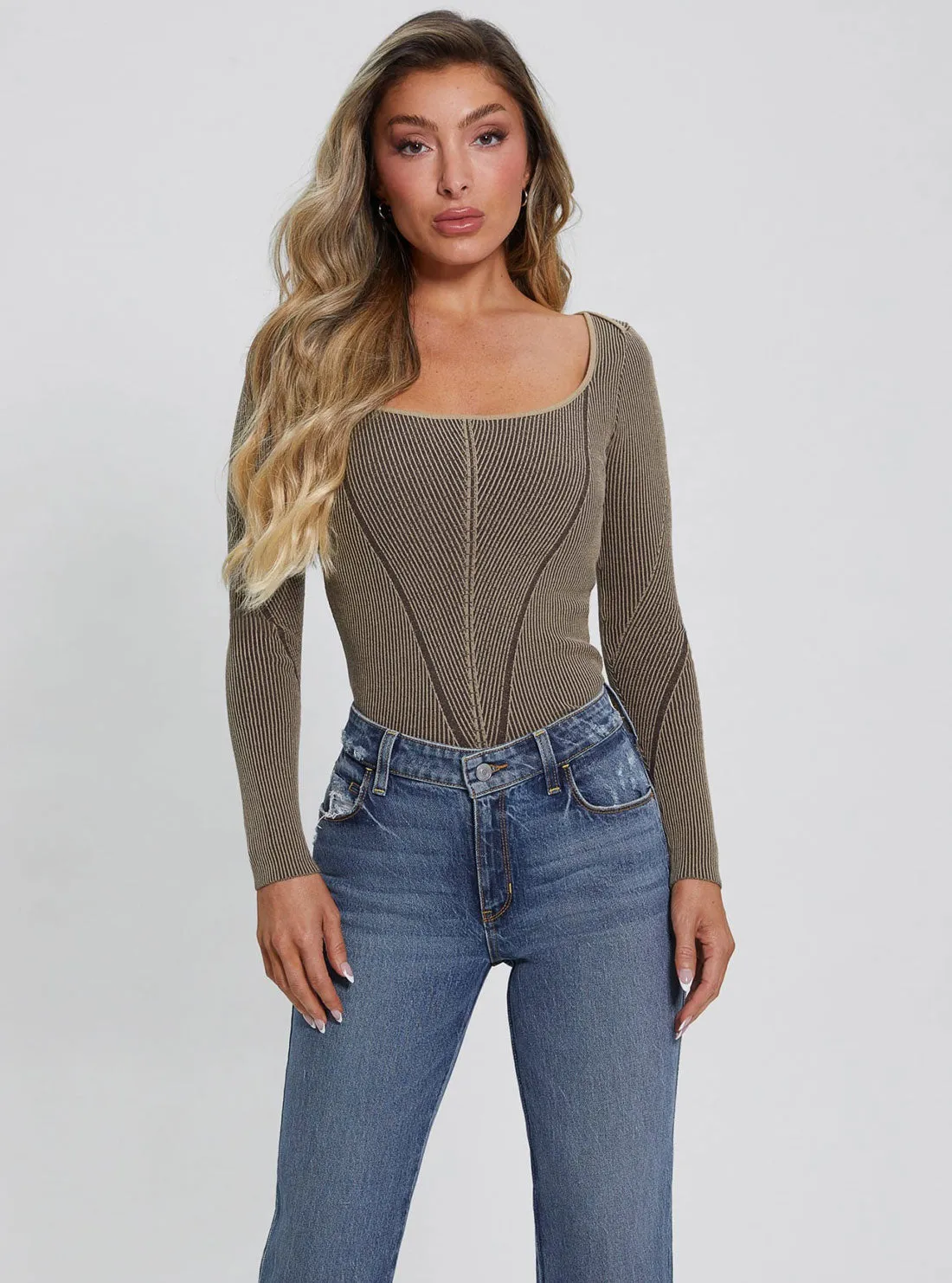 Eco Brown Blandine Knit Top