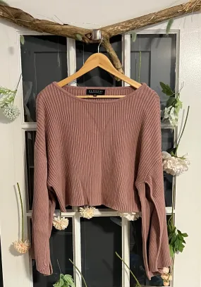 Eloquii Mauve Crop Sweater 18/20