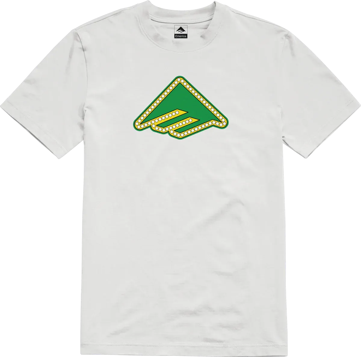 Emerica x Shake Junt Triangle Lights Tee, White