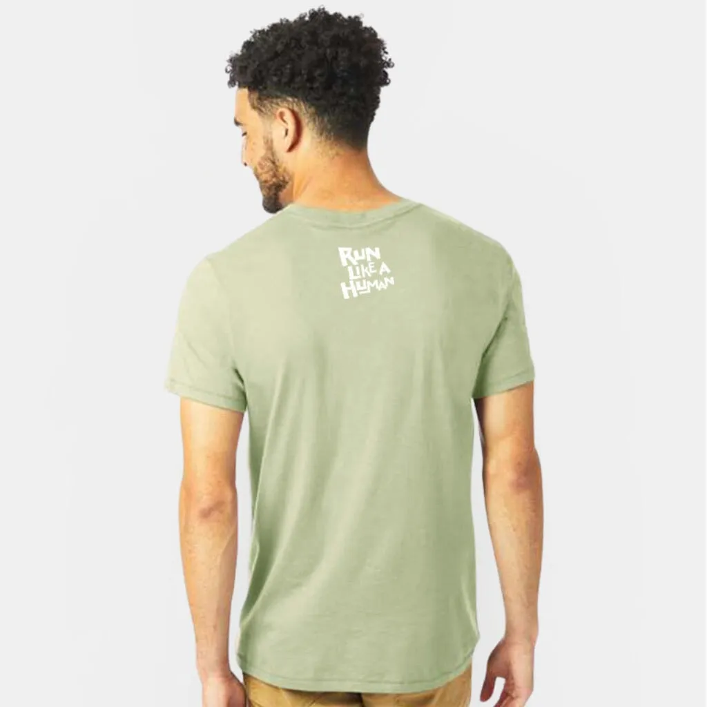 EVOLUTION MAN "RUN LIKE A HUMAN" ORGANIC COTTON SHIRT