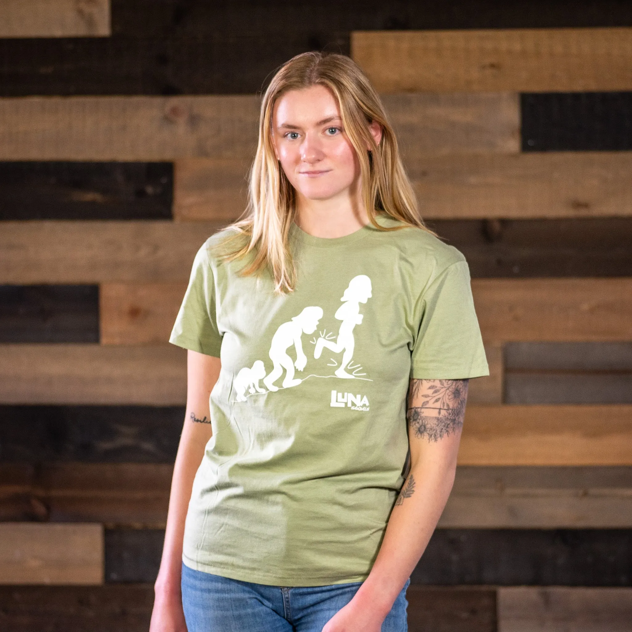 EVOLUTION MAN "RUN LIKE A HUMAN" ORGANIC COTTON SHIRT