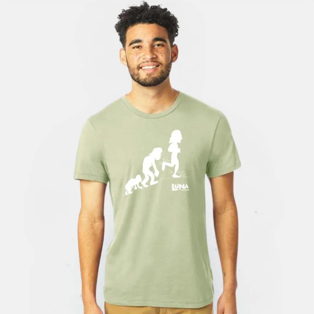 EVOLUTION MAN "RUN LIKE A HUMAN" ORGANIC COTTON SHIRT