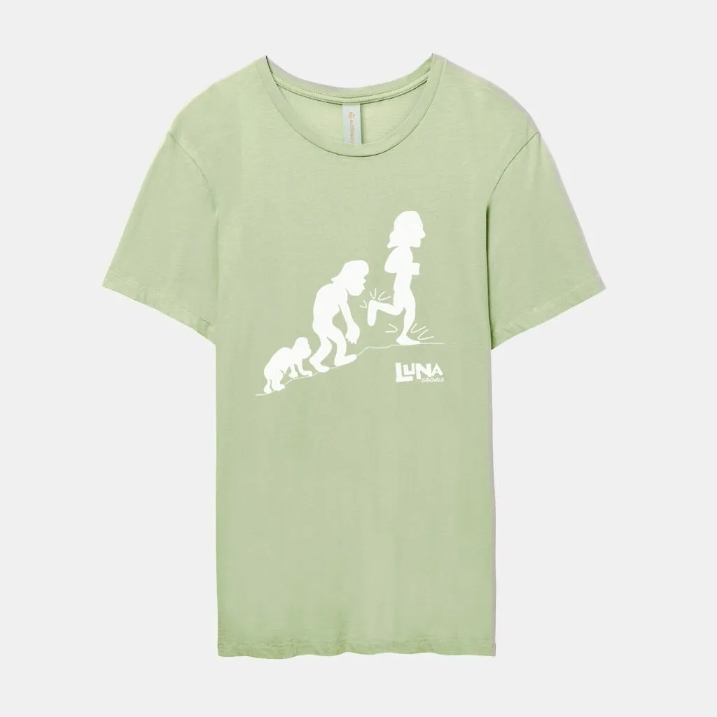 EVOLUTION MAN "RUN LIKE A HUMAN" ORGANIC COTTON SHIRT