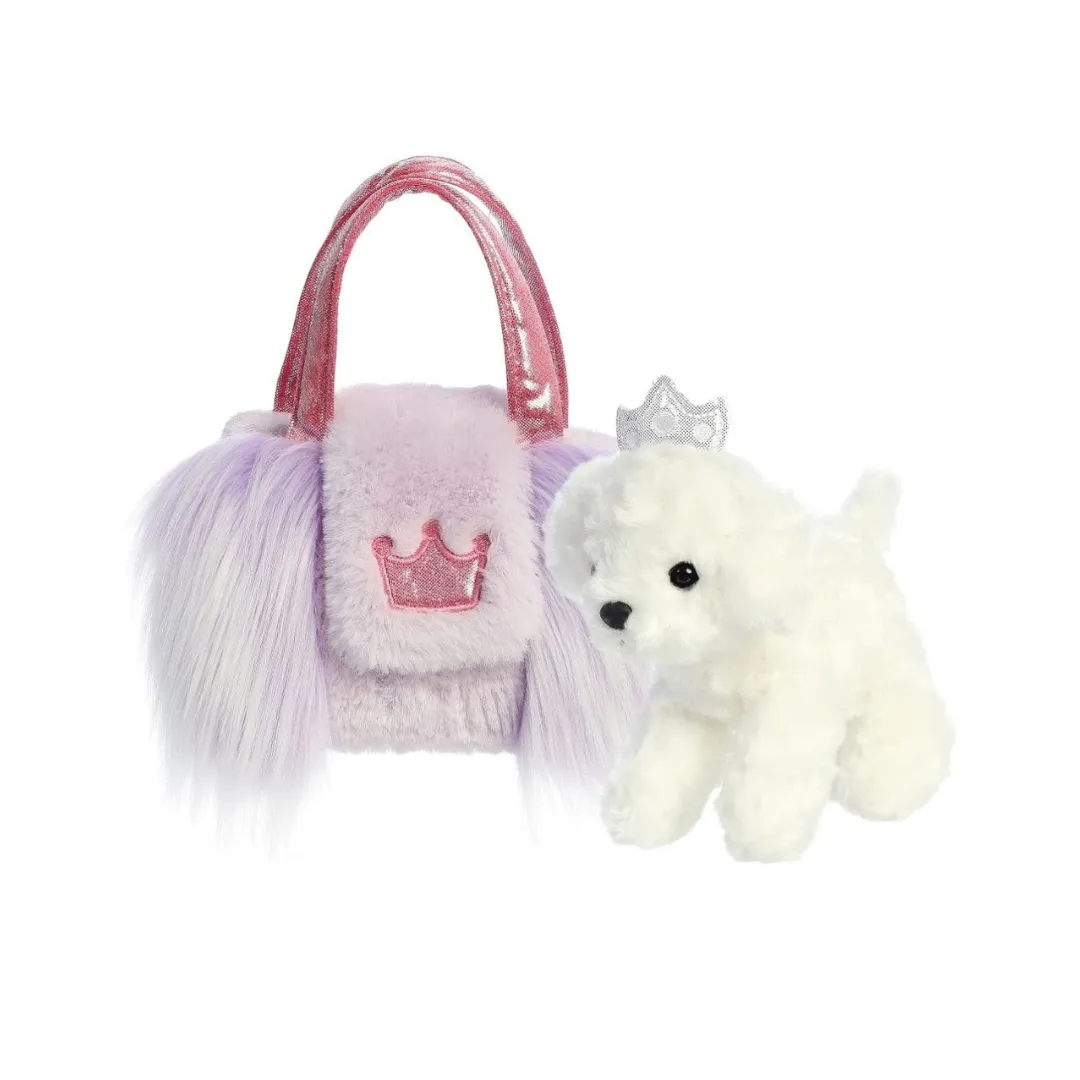 Fancy Pals - Bichon Purple Frill Bag with Crown