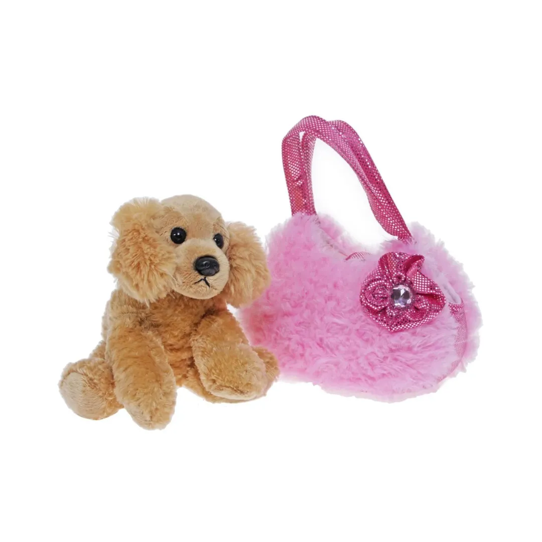 Fancy Pals - Cocker Spaniel in Pink Fluffy Bag