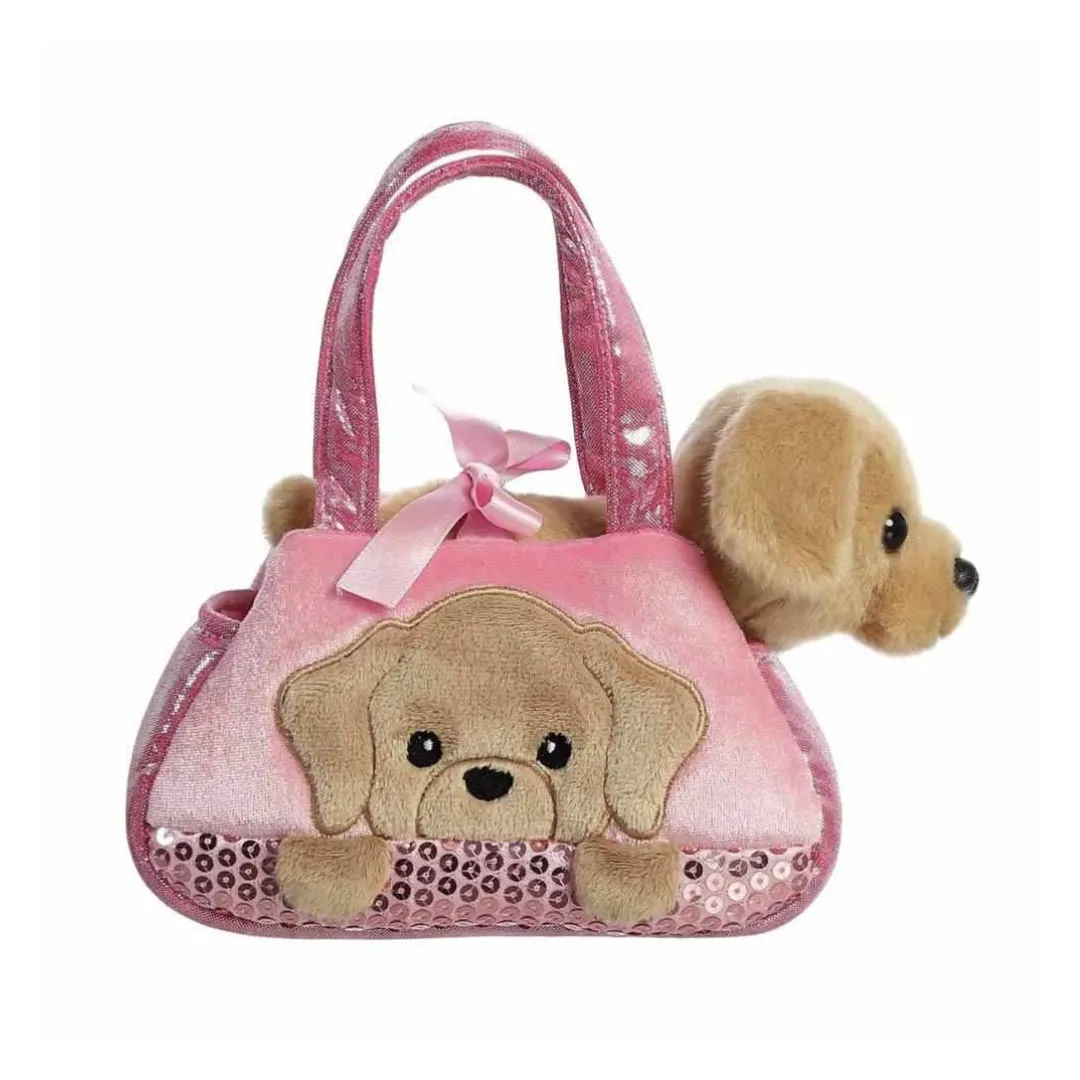 Fancy Pals - Peekaboo Labrador in Pink Labrador Bag