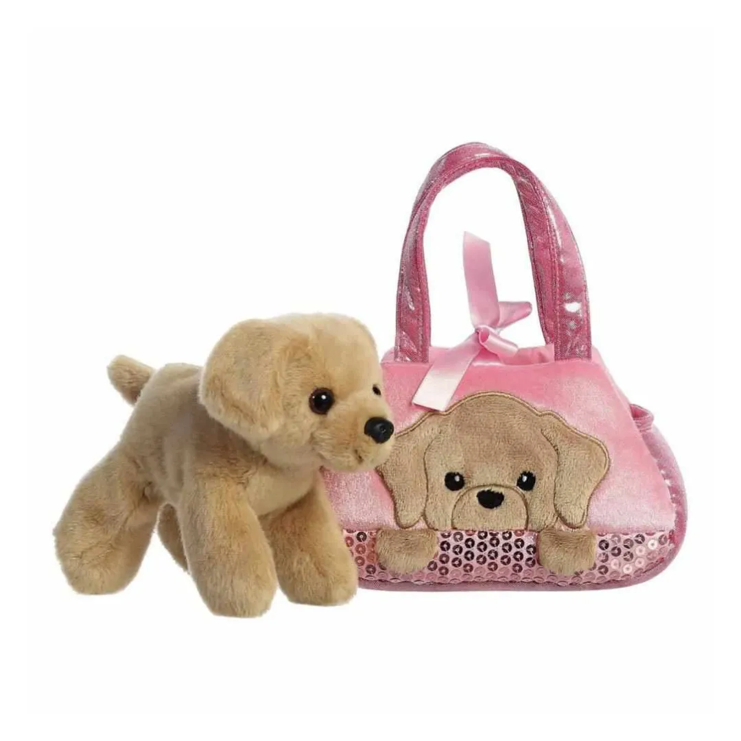 Fancy Pals - Peekaboo Labrador in Pink Labrador Bag